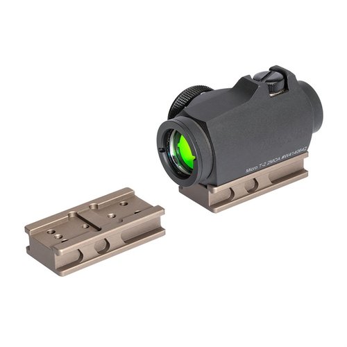 Mit dem Badger Ordnance Condition One Micro Sight Adapter kannst du dein Aimpoint T1/T2 oder andere Reflex-Optiken sicher und stabil montieren.