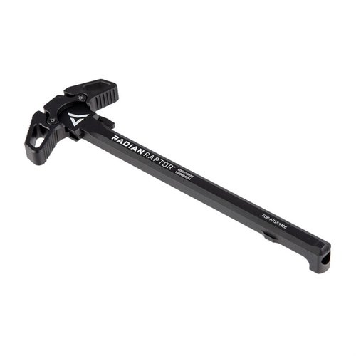 Der AR-15 Ambidextrous Raptor Charging Handle mit Talon Safety bietet hochwertige Kontrolle, ist aus 7075 Aluminium gefertigt und hat einen wählbaren Wurf von 90 oder 45 Grad.