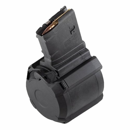 Das Magpul PMAG D-50 LR/SR GEN M3 ist ein leichtes, zuverlässiges 50-Schuss Trommelmagazin für .308 Winchester mit robuster Bauweise und einfacher Handhabung.