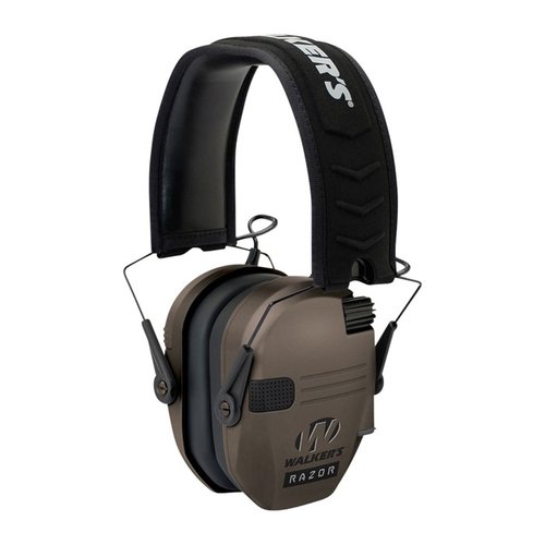 Die Walkers Razor Slim Electronic Muffs bieten kompakten Schutz mit 23 dB Geräuschreduzierung, faltbarem Design und hochwertiger Soundaktivierung für optimale Leistung.