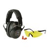 WALKERS GAME EAR Pro-Low Profile Folding Earmuff & Shooting Glasses Kit