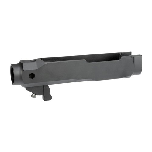 Das Ruger 10/22 Takedown Chassis von Midwest Industries ist leicht, einfach zu installieren und aus robustem 6061 Aluminium gefertigt, perfekt für deine neuen Modelle.