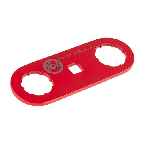 Der BARREL NUT WRENCH von INTERNATIONAL BARRELS ist ein hochwertiger, doppelseitiger Schraubenschlüssel, perfekt für den Austausch von Pre-Fit Läufen zu Hause!