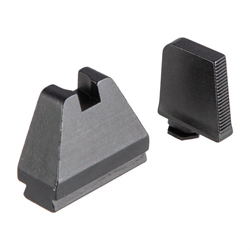 Die XL Suppressor Sights für Glock® bieten extra hohe Sichtlinien für optimale Sicht mit Suppressoren und RMRs, aus robustem Stahl mit mattschwarzer Oberfläche.