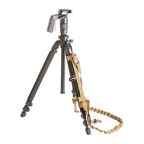 Der Armageddon Gear Tripod Sling bietet einen komfortablen Transport für dein Stativ, ist schnell einsatzbereit und hält das Stativ sicher, während deine Hände frei bleiben.
