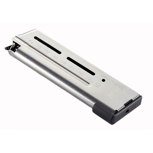 Die Wilson Combat ETM 9mm Magazine bieten zuverlässige Funktion, einfache Handhabung und beste Materialien für 1911-Pistolen – ideal für Wettkampf und Einsatz!