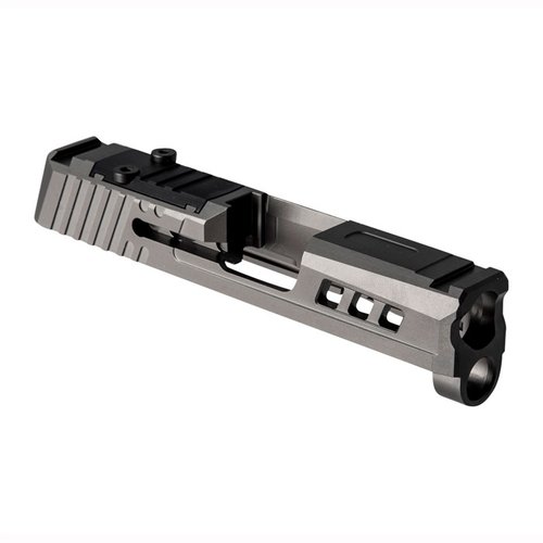Die Axiom Sig P365 Slide von True Precision bietet eine präzise Verarbeitung aus 17-4ph Edelstahl, ist für Shield RMSc Optiken geeignet und hat ein einzigartiges Design.