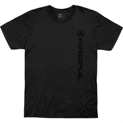 Entdecke das VERTICAL LOGO COTTON T-SHIRT von MAGPUL: 100% Baumwolle, bequemes Design, strapazierfähige Nähte und in den USA gedruckt – perfekt für jeden Schützen!