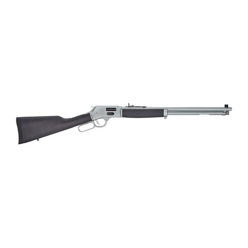 Der BIG BOY ALL-WEATHER .45 COLT SIDE GATE von HENRY ist dein robuster Begleiter für raue Bedingungen, ideal für kalte Jagden und stürmische Tage.