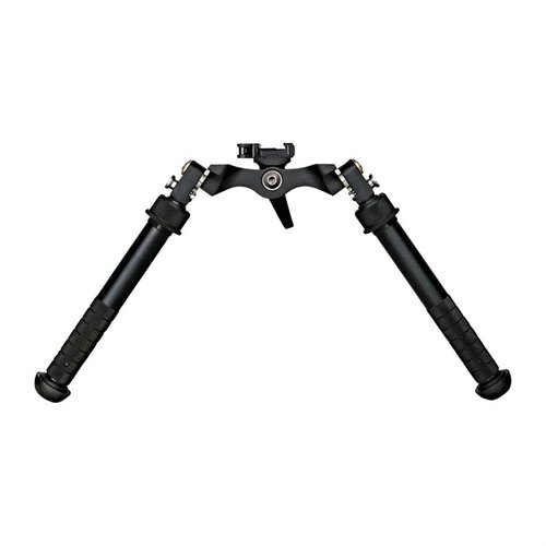 Der SUPER CAL Bipod bietet eine stabile Basis mit einem breiten Stand, 45° Beinpositionen, nicht rotierenden Beinen und einer Höhe von 5,6