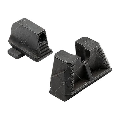 Die Strike Iron Sights (Suppressor Height) bieten eine erhöhte Sicht für Red Dot oder Suppressor, mit natürlichem Licht für optimale Ausrichtung und Fokussierung.
