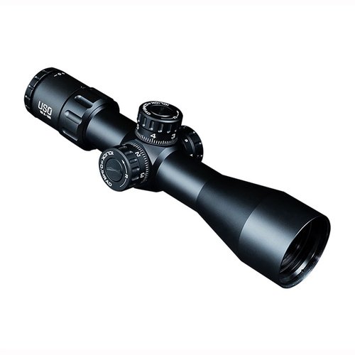 Das USO TS-12X ist ein kompaktes, leichtes Zielfernrohr mit 3-12x Vergrößerung, 52mm Objektiv und First Focal Plane MHR Reticle – ideal für extreme Jagdbedingungen.