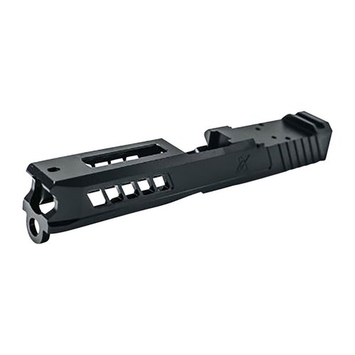 Der AXIOM Slide für Glock 43/43X ist aus 17-4ph Edelstahl gefertigt, bietet eine RMSc Optikschneidung und eine Abdeckplatte für den Einsatz ohne Optik.