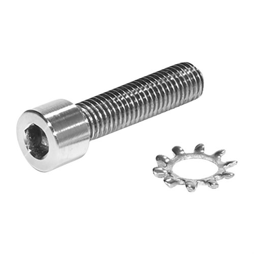 Der TITANIUM PISTOL GRIP SCREW von BADGER ORDNANCE ist ein leichter, robuster Grade 5 Titanium socket head cap screw mit einer Sternscheibe für optimale Stabilität.