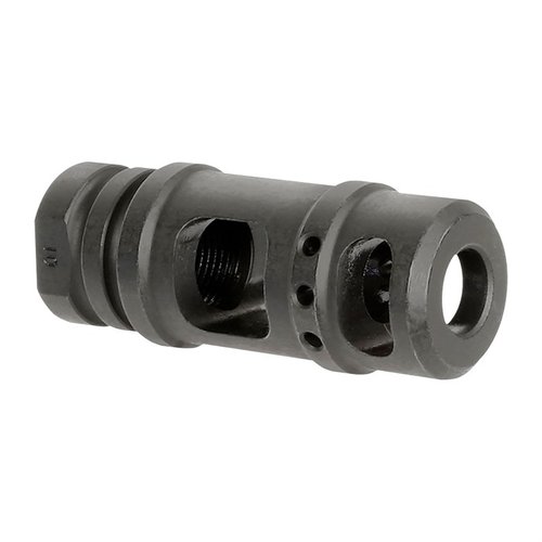 Der TWO CHAMBER MUZZLE BRAKE von Midwest Industries reduziert den Rückstoß deiner .357 Kaliber Waffe und ist aus robustem Werkzeugstahl gefertigt.
