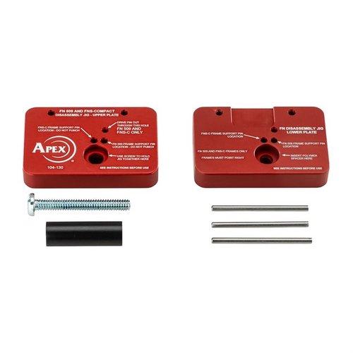 Mit dem Apex FN Disassembly Fixture kannst du den FN 509 oder FNS-C sicher halten und den schwierigsten Teil der Demontage mühelos erledigen.