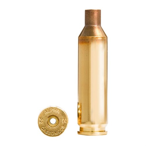 Die 22 Creedmoor Brass von Alpha Munitions bietet optimierte Haltbarkeit, hohe Geschwindigkeiten von 3000 bis 3800 fps und kommt in praktischen 100er-Packungen.