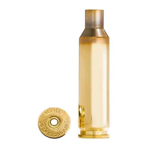Die Alpha 25 Creedmoor Brass hat Small Rifle Zündhütchen, kommt in 100er Box und bietet mit OCD optimierter Hülsenboden-Technologie eine längere Lebensdauer.