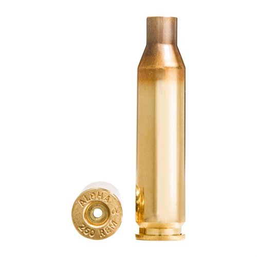 Die Alpha 260 Remington Brass bietet optimierte Primer Pocket-Lebensdauer und hohe Druckbeständigkeit, erhältlich mit Large oder Small Rifle Prime Pockets.