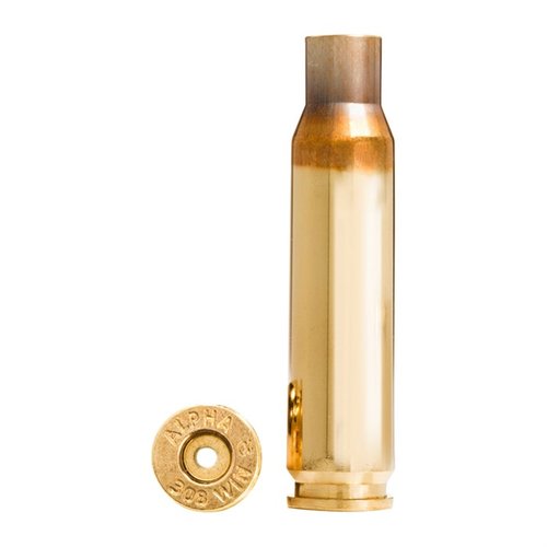 Die Alpha 308 Winchester Brass bietet optimierte Haltbarkeit durch OCD-Technologie, ist in Large und Small Rifle Prime Pockets erhältlich und kommt in 100er Verpackungen.