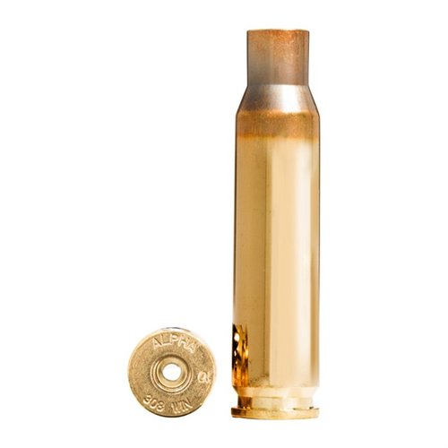 Die Alpha 308 Winchester Brass bietet optimierte Langlebigkeit dank OCD-Technologie, ist in Large und Small Rifle Prime verfügbar und kommt in 100er Boxen.