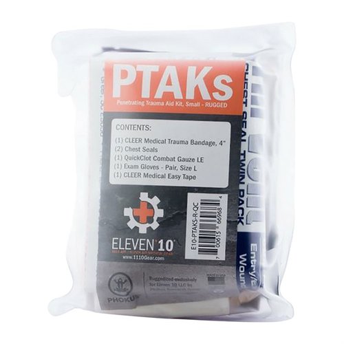 Der PTAKS RUGGED REFILL POD bietet dir alles, was du für die Erstversorgung brauchst: Trauma-Dressing, Gauze, Nitrilhandschuhe und mehr in einem kompakten Set.