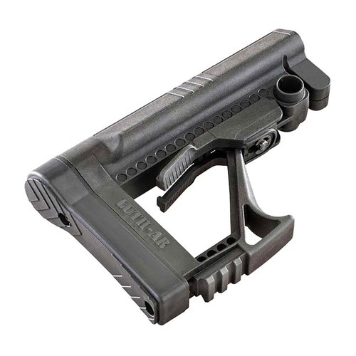 Der Luth-AR MBA-5 Buttstock ist leicht, verstellbar und bietet eine bequeme Wangenauflage. Mit dem Chubby Grip® hast du perfekten Halt für präzise Schüsse.