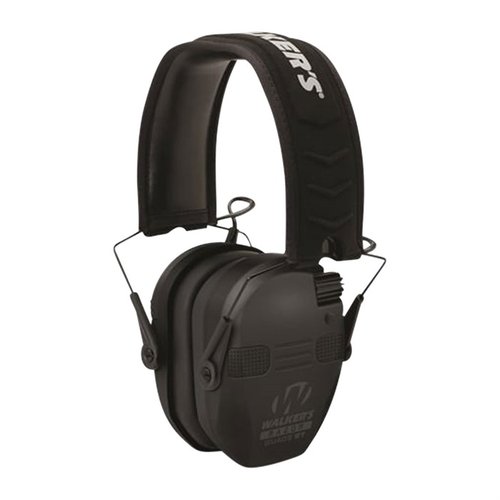 Schütze deine Ohren mit den Walkers Razor Slim Electronic Quad Ear Muffs w/ Bluetooth, die Lärm dämpfen und dir ermöglichen, Musik zu hören.