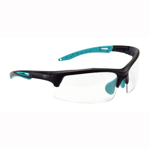 Die TEAL Shooting Glasses bieten einen robusten, gummiartigen Rahmen, hochgradige Polycarbonat-Linsen mit 99% UV-Schutz und individuelle Anpassung für optimalen Komfort.