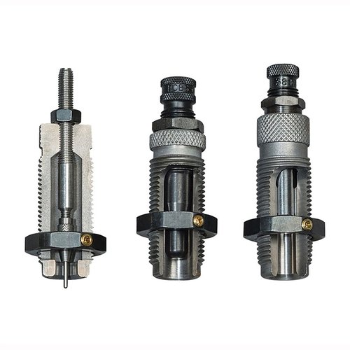 Das RCBS 3-Die Roll Crimp Set ist ideal zum Laden von Straight-Wall-Patronen. Es umfasst eine Sizer Die, Expander Die und Roll Crimp Seater Die für präzises Arbeiten.