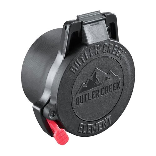 Die Butler Creek Element Scope Caps sind extrem robust und verfügen über einen Multi-Flex-Sleeve. Die abnehmbare Dope-Disk bietet Wind- und Höheninformationen.