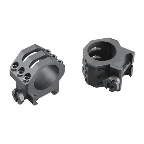 Die SIX-HOLE PICATINNY RINGS bieten maximale Sicherheit mit 6 Torx-Schrauben, einer verbesserten Picatinny-Kreuzbolzenkonstruktion und einem robusten Type-III Finish.