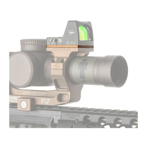 Der Reptilia ROF Riser hebt deine Trijicon RMR/SRO um 2,5mm oder 10mm an, um mehr Platz für hohe Türme und größere Objektive zu schaffen.