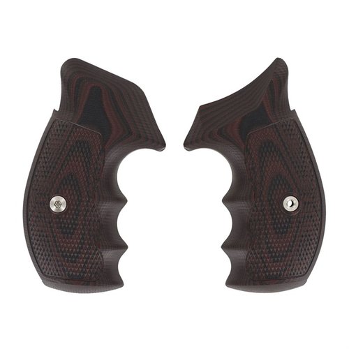 Die S&W K/L FRAME TAC DIAMOND GRIPS bieten eine aggressive, griffige Textur aus G10, ideal für Carry, Tactical und Turnierschützen. Runde oder quadratische Butt-Optionen.