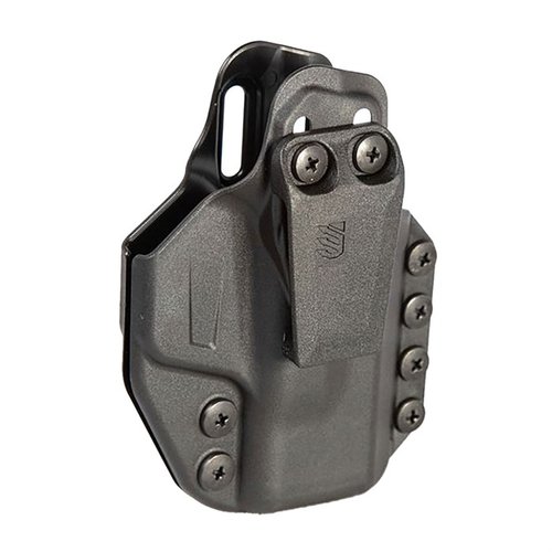 Entdecke das Stache™ IWB Holster-System – modular, bequem und robust. Ideal für den täglichen Einsatz, kompatibel mit verschiedenen Zubehörteilen.