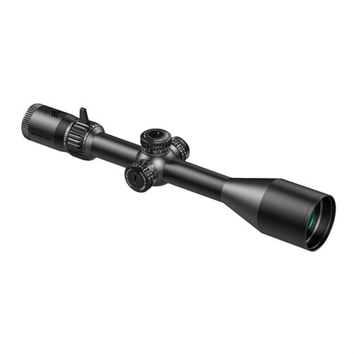 Entdecke das Kentucky Long Precision 5-30x56mm Scope mit FFP, 6x Zoom, beleuchtetem Retikel, verstellbarem Parallax und sicheren, zurücksetzbaren Türmen.