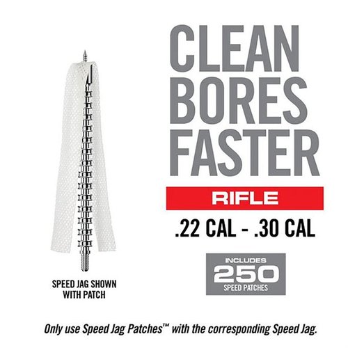 Die Bore-Max Speed Jag Patches bieten optimale Kompression für effektive Reinigung, sind leicht zu handhaben und absorbieren besser als Baumwolle.