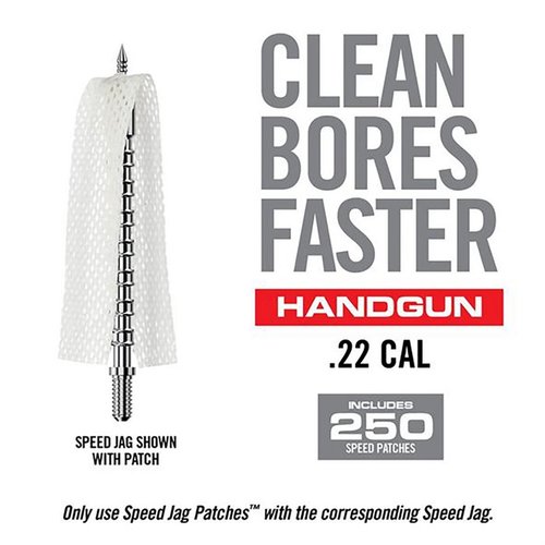 Die Bore-Max Speed Jag Patches bieten optimale Kompression für effektives Reinigen, absorbieren besser als Baumwolle und verhindern das Verklumpen.