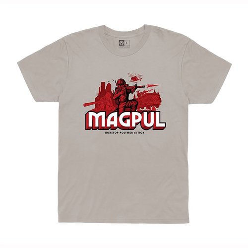 Das NONSTOP POLYMER ACTION COTTON T-SHIRT von MAGPUL bietet dir hohen Tragekomfort aus 100% Baumwolle, strapazierfähige Nähte und ein lässiges Design.