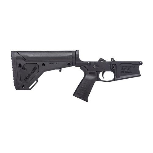 Der M5 Complete Lower Receiver bietet die perfekte Basis für dein AR .308 Projekt mit MOE® Grip, UBR® Gen2 Stock und hochwertigen 7075-T6 Aluminiumteilen.