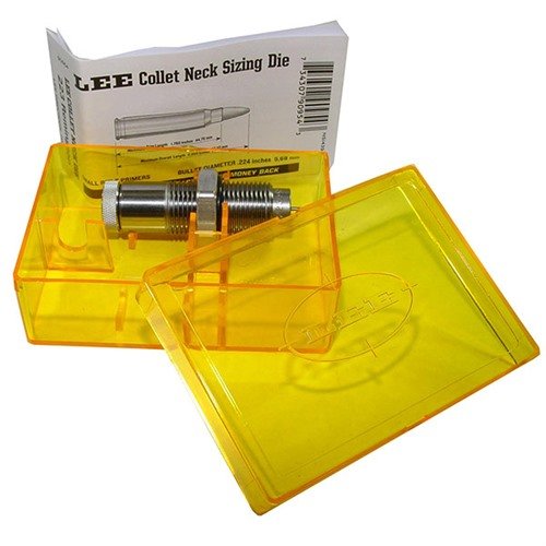 Die Lee Collet Neck Sizer Dies bieten eine präzise Passform ohne Lauf, benötigen kein Lube und verlängern die Lebensdauer der Hülsen erheblich!