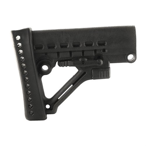 Der Archangel® 6-stufige M4-Stil verstellbare Buttstock passt auf alle kommerziellen Buffer Tubes, bietet QD Sling Swivel Inserts und einen Gummirecoil-Pad.