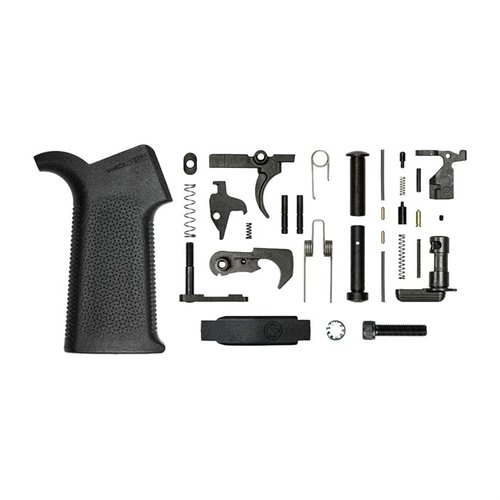 Das AR-15 Lower Parts Kit von Aero Precision mit Magpul MOE SL® Grip bietet alles, was du für den Zusammenbau eines mil-spec Lower Receivers benötigst.
