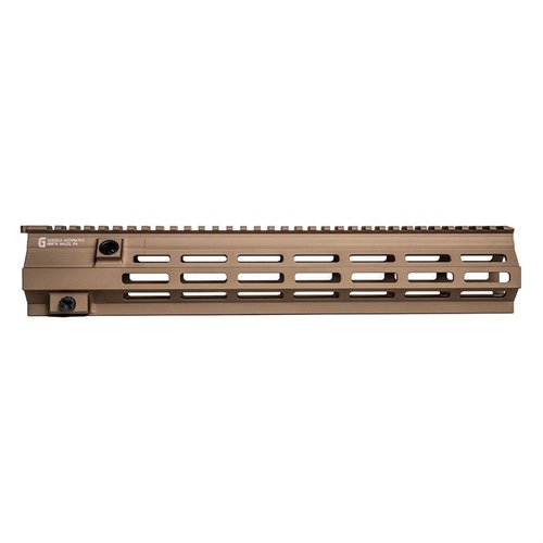 Die Geissele SMR HK416 MK15 bietet Zuverlässigkeit und Modularität, ist aus 6061-T6 Aluminium gefertigt und hat M-LOK Optionen sowie eine Picatinny-Schiene.
