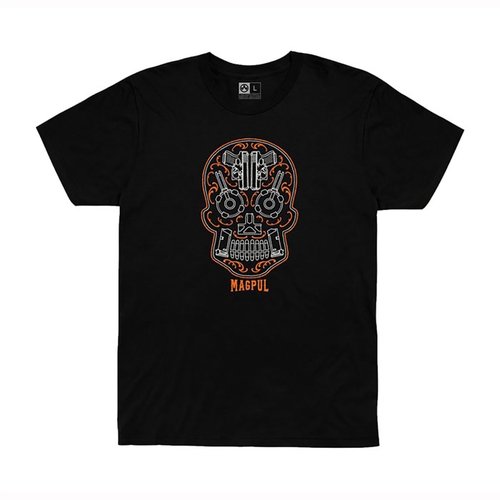 Entdecke das SUGAR SKULL T-SHIRT von MAGPUL: bequem, aus 52% Combed ring-spun cotton und 48% Polyester, mit strapazierfähigen Nähten und ohne störendes Etikett.