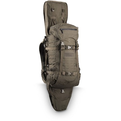Der Eberlestock Gunslinger II Pack bietet 2.700 cubic inches Stauraum, ein flexibles Scabbard für Waffen oder Laptops und ein bequemes Intex-II Rahmendesign.