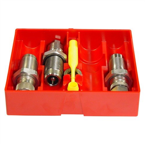 Das PISTOL CARBIDE 3 DIE SET für 454 Casull enthält alles, was du brauchst: Carbide Full Length Sizing Die, Bullet Seating Die und mehr – ganz ohne Größenöl!