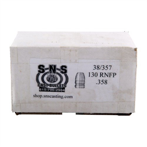 Die CAST .38 Kaliber Rundkopf-Flachpunkt Geschosse von SNS bieten dir präzise, konsistente Leistung dank einer hochwertigen Legierung und Polymerbeschichtung.