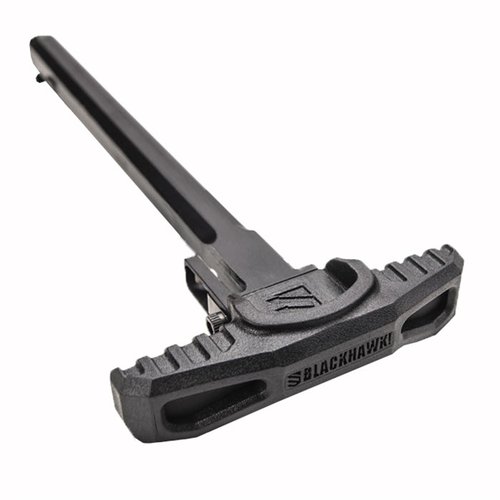 Der Blackhawk No-Latch Ambidextrous Charging Handle ermöglicht schnelles Laden und Malfunction-Clearing ohne Latch, mit einem griffigen Polymerhebel und stabiler Aluminiumkonstruktion.