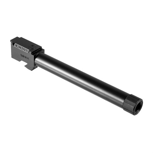 Die THREADED BARRELS von SILENCERCO für GLOCK® bestehen aus 416R Edelstahl, sind in schwarz oder natur erhältlich und passen auf Gen 3 und Gen 4 Modelle.